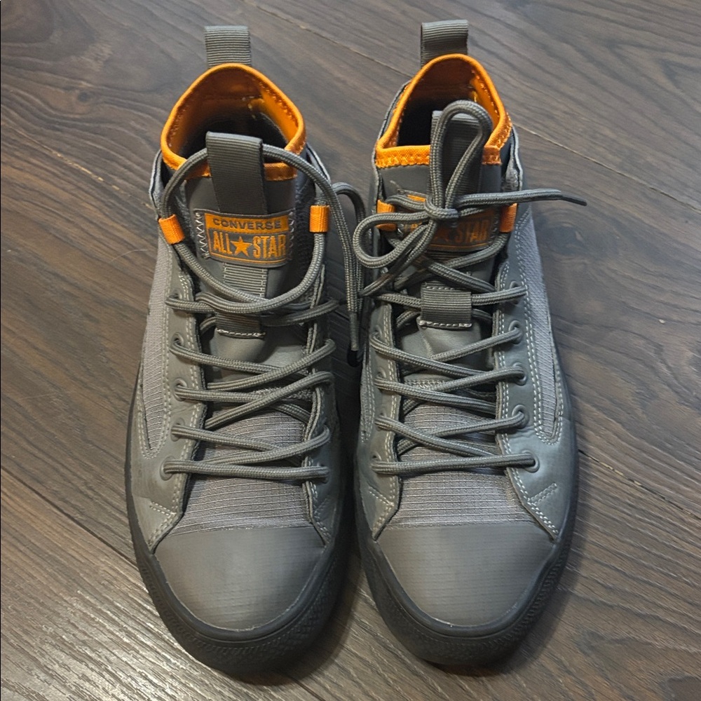 Converse Gray and Orange Sneakers